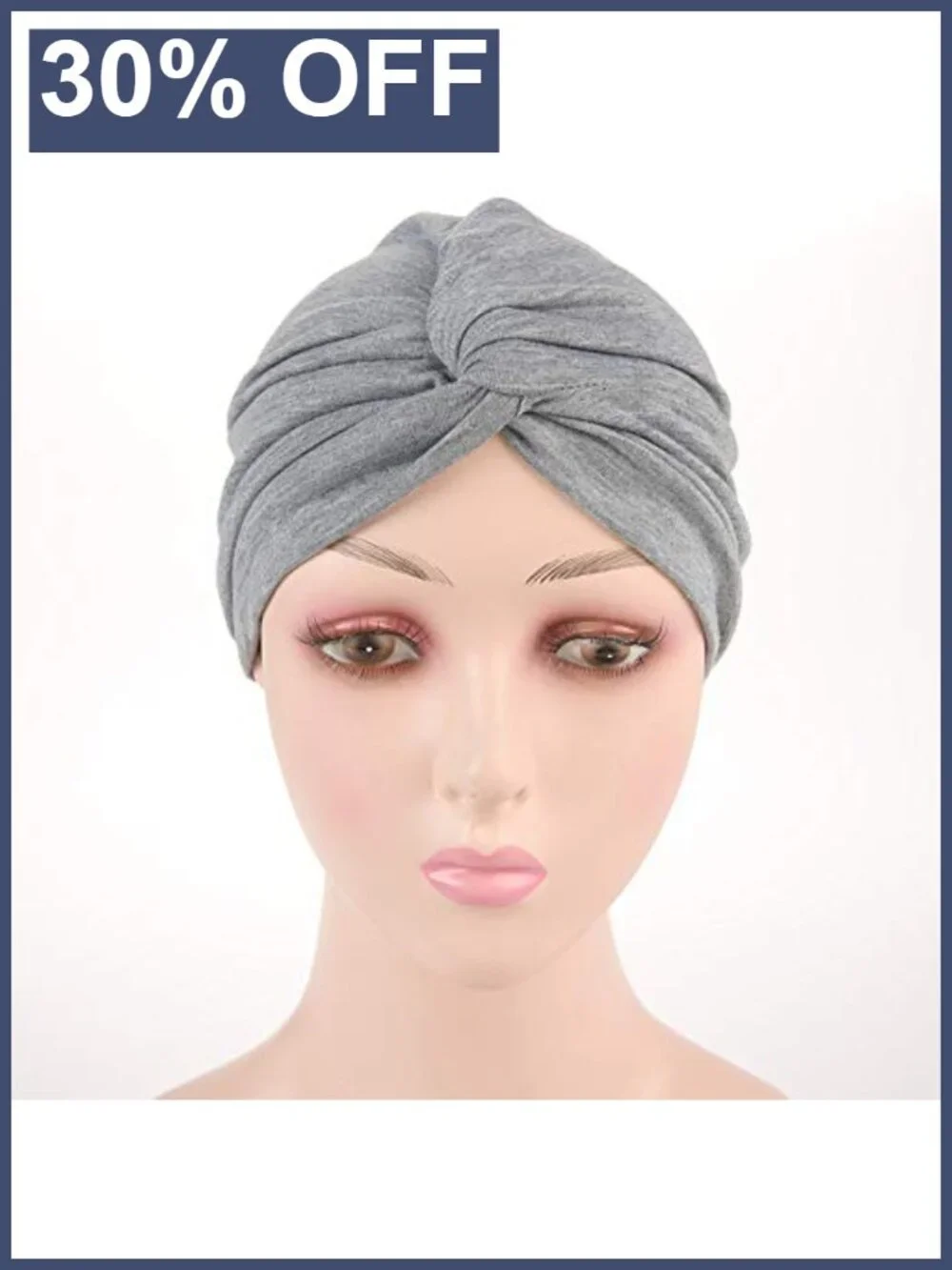 Women's Pre-Tied Chemo Sleep Turban Wrap Cap Hat Soft Stretch Skull Beanie
